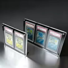 Graded card display stand for PSA BGS slab on desk