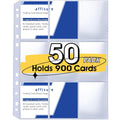 9-pocket trading card binder pages 50 pack for 3-ring binder